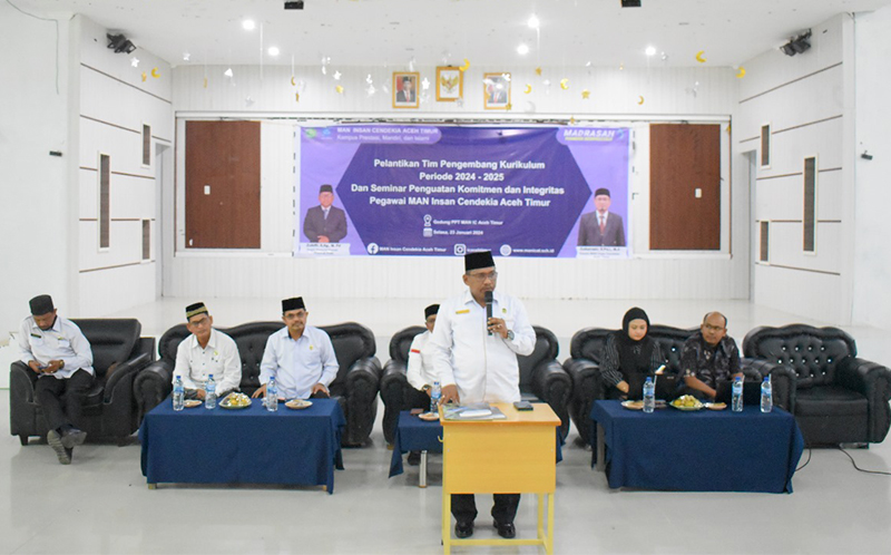 Pentingnya Integritas Pegawai: MAN Insan Cendekia Aceh Timur Sukses Gelar Seminar Bersama Kabid Penmad Kanwil Kemenag Aceh