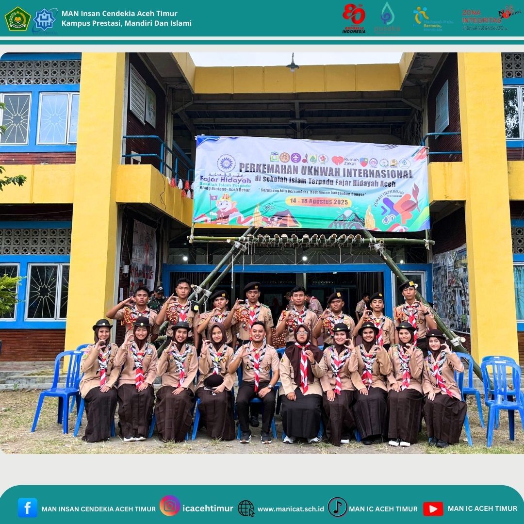 Pramuka MAN IC Aceh Timur Ikuti Kemah Ukhuwah Internasional di Aceh Besar