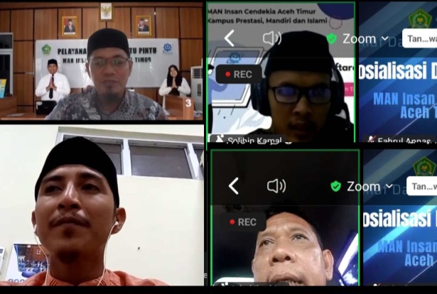 Sosialisasi Pendaftaran Ulang Peserta Didik Baru MAN IC Aceh Timur Dilaksanakan Secara Virtual Melalui Zoom