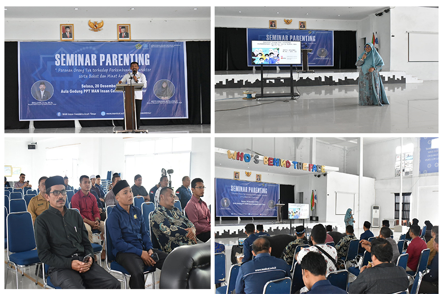 Kapala MAN IC Aceh Timur Shulfan, S.Ag.,M.Sc Membuka Secara Resmi ‘’SEMINAR PARENTING ‘’