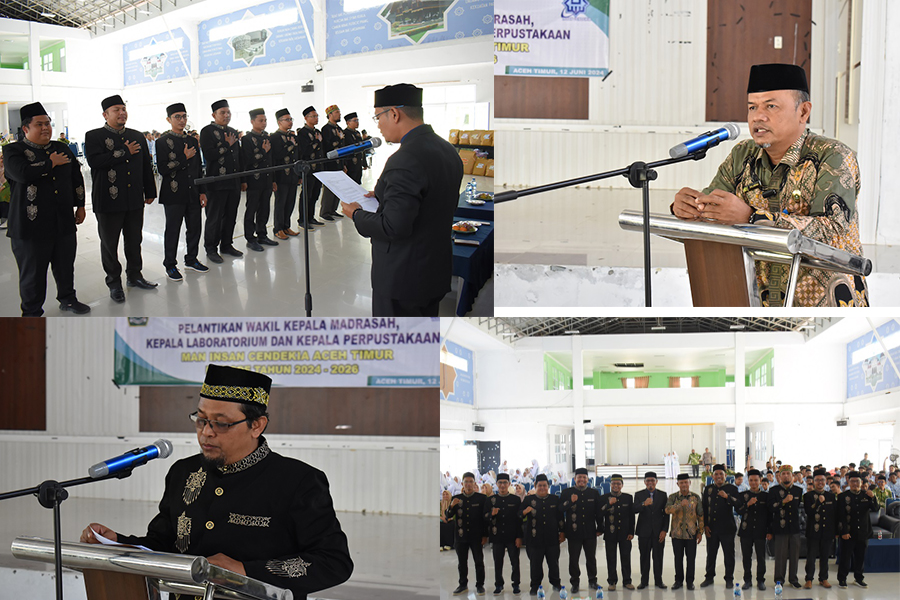 Kepala MAN IC Aceh Timur Lantik Wakil Kepala Madrasah, Kepala Laboratorium, Dan Kepala Perpustakaan